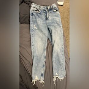Zara distressed girlfriend jeans